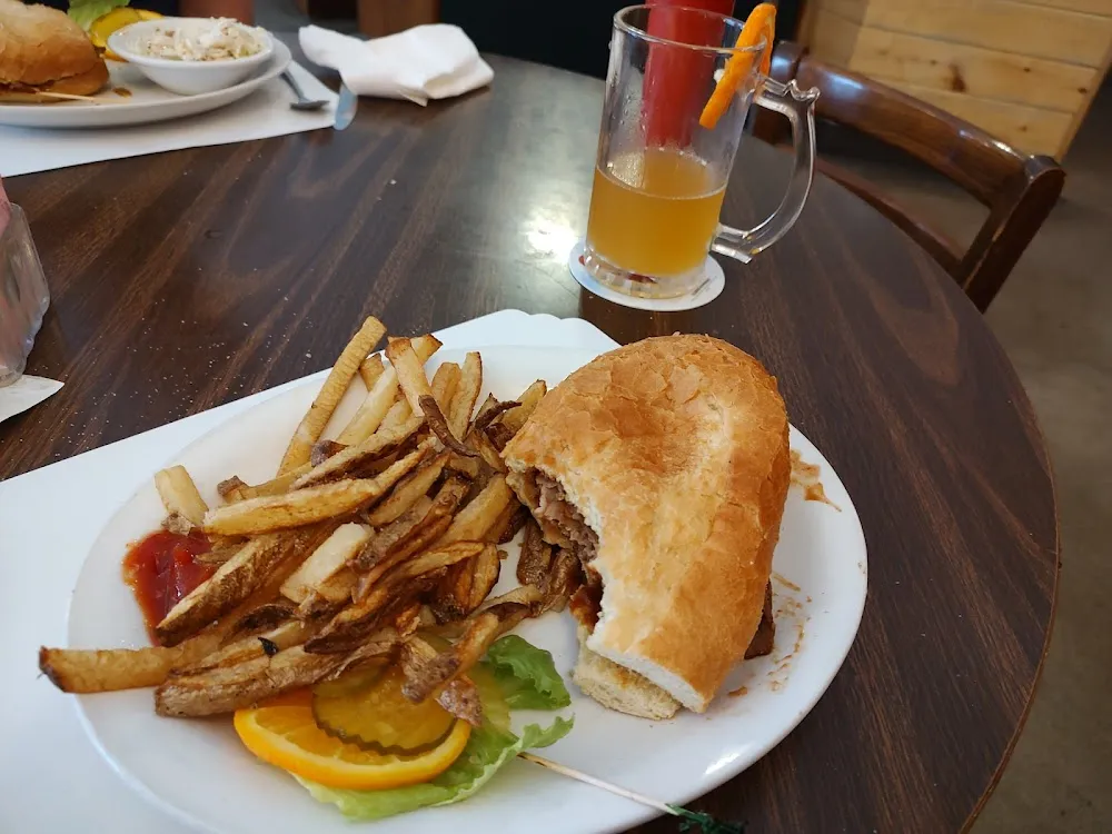 BBQ Pork Sandwich and Fries